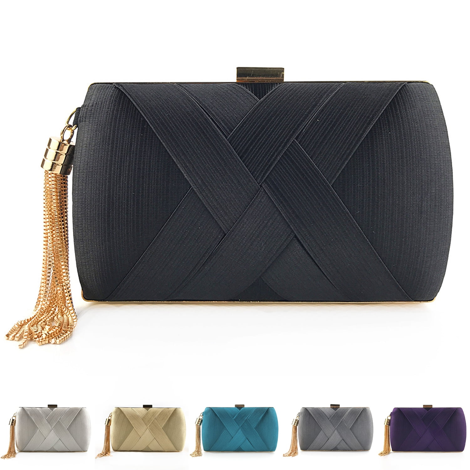 Bluelans Women Quilted Crown Clutch Long Purse Faux Leather Wallet Card  Holder Handbag - Walmart.com
